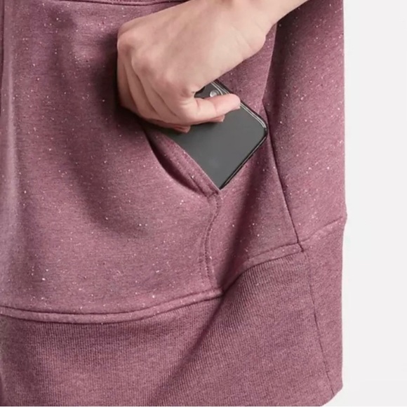 Athleta Textured Lotus Wrap XXS/XS Plum Soft Pockets Oversized Cardigan - Picture 9 of 10